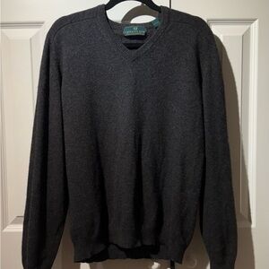 Embassy Row Men's Cashmere Charcoal Sweater